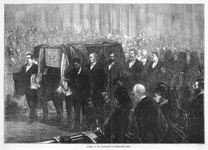 Funeral of Dr. Livingstone in Westminster Abbey by English School