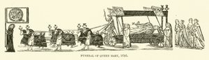Funeral of Queen Mary by English School
