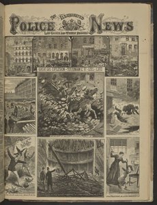 Great Gas Explosion in Tottenham Court Road, Loss of Life, Illustrated Police News by English School