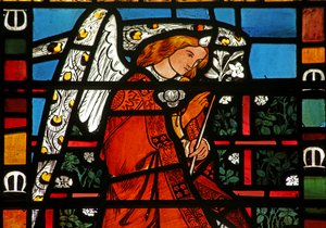 Gabriel at the Annunciation by English School