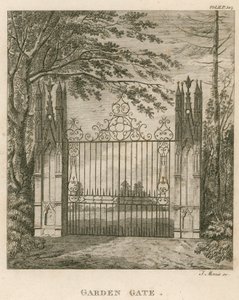Garden gate at Strawberry Hill, Twickenham, London by English School