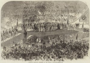 Garibaldi Receiving Addresses at the Crystal Palace by English School