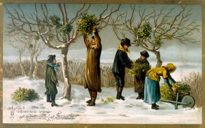 Gathering Mistletoe by English School