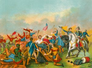 General Jackson at the Battle of New Orleans by English School