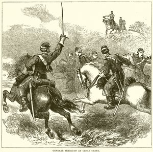 General Sheridan at Cedar Creek by English School