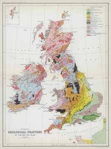 General geological features of the British Isles by English School