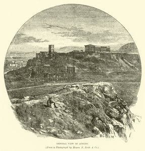 General view of Athens by English School
