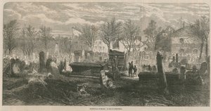 General View of Bunhill Fields Burial Ground by English School