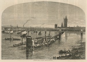 General View of Charing Cross Railway Bridge by English School