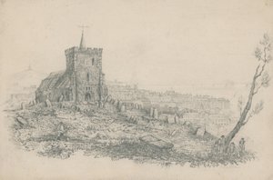 General View of a Church and Graveyard in Brighton