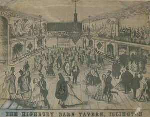 General View of People at the Highbury Barn Tavern by English School