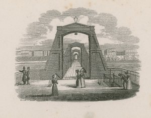 General View of People on the Chain Pier by English School