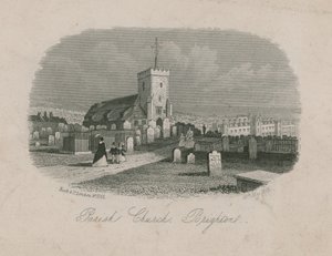 General View of the Parish Church in Brighton by English School