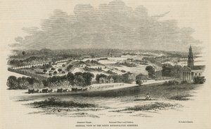General View of the South Metropolitan Cemetery by English School