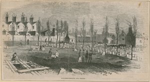 General View of the Burying Ground in Spa Fields by English School