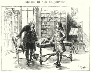 George III and Dr Johnson by English School