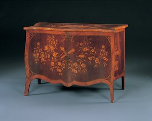 George III Marquetry Commode in the Manner of John Cobb by English School