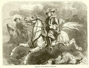 George II at the Battle of Dettingen by English School