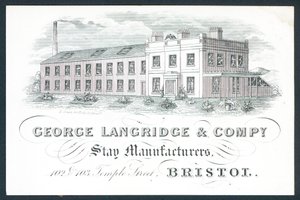 George Langridge & Company, Stay Manufacturers, Trade Card by English School