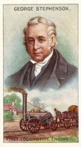 George Stephenson, First Locomotive Engine by English School