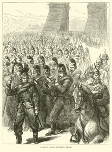 German Troops Entering Paris, March 1871 by English School