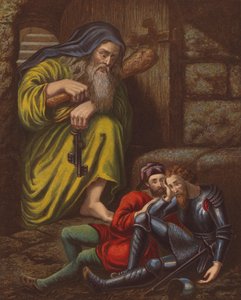 Giant Despair Visits Christian and Hopeful in the Dungeon