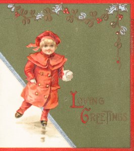 Girl Ice-Skating by English School