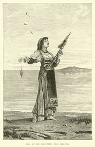 Girl of the mountains near Salerno by English School