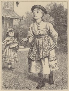 Girl Playing with Shuttlecock