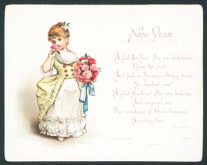 Girl Smelling Roses