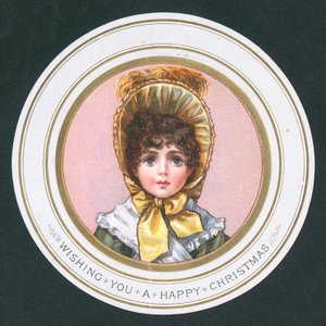 Girl Wearing Bonnet by English School