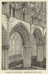 Glasgow Cathedral, Arches in the Choir by English School