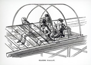 Glazing wagon used at Paxton