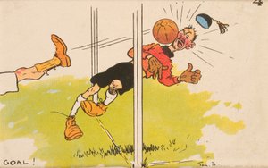 Goal!, mounted postcard