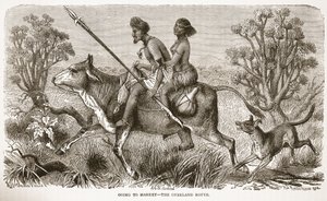 Going to market - the overland route, illustration from The Pictorial Edition of the Life and Discoveries of David Livingstone by J. Ewing Richie