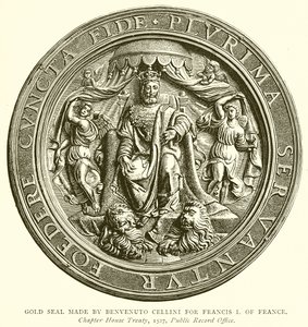 Gold Seal Made by Benvenuto Cellini for Francis I of France by English School