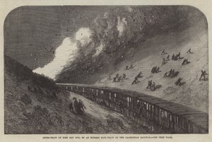 Goods-Train on Fire run into by an Express Mail-Train on the Caledonian Railway