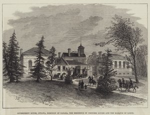 Government House, Ottawa, Dominion of Canada, the Residence of Princess Louise and the Marquis of Lorne by English School