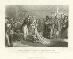 Grand Durbar at Cawnpore, 3 November 1859 by English School