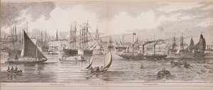 Grand Panorama of London, from the River Thames looking towards Shadwell, East India Docks and Limehouse, 1849 by English School