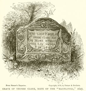 Grave of Thomas Clark, Mate of the Mayflower, 1627