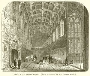 Great Hall, Crosby Place (Once Occupied by Sir Thomas More) by English School