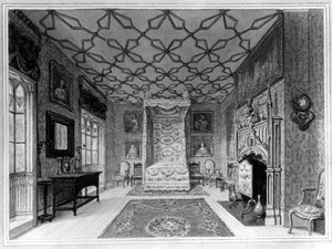 Great North Bed Chamber of Strawberry Hill by English School