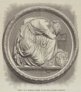 Grief, by R Siemering, Berlin, in the Royal Academy Exhibition by English School