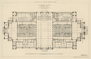 Ground Plan of the North Terrace of Alexandra Palace by English School