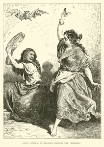 Gypsy, Gitana of Granada Dancing the Zorongo by English School
