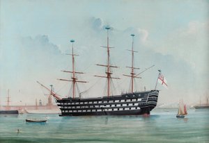 HMS Victory in Portsmouth Harbour
