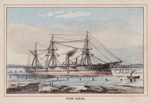 HM Indian Troop-Ship: Suez Canal by English School