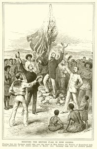 H. M. Chester, Queensland Magistrate at the Hoisting of the British Flag in New Guinea, March 1883 by English School