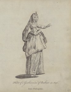 Habit of a Gentlewoman of Brabant in 1640 by English School